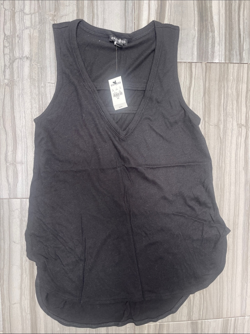 Express Black V-Neck Sleeveless Tank Top